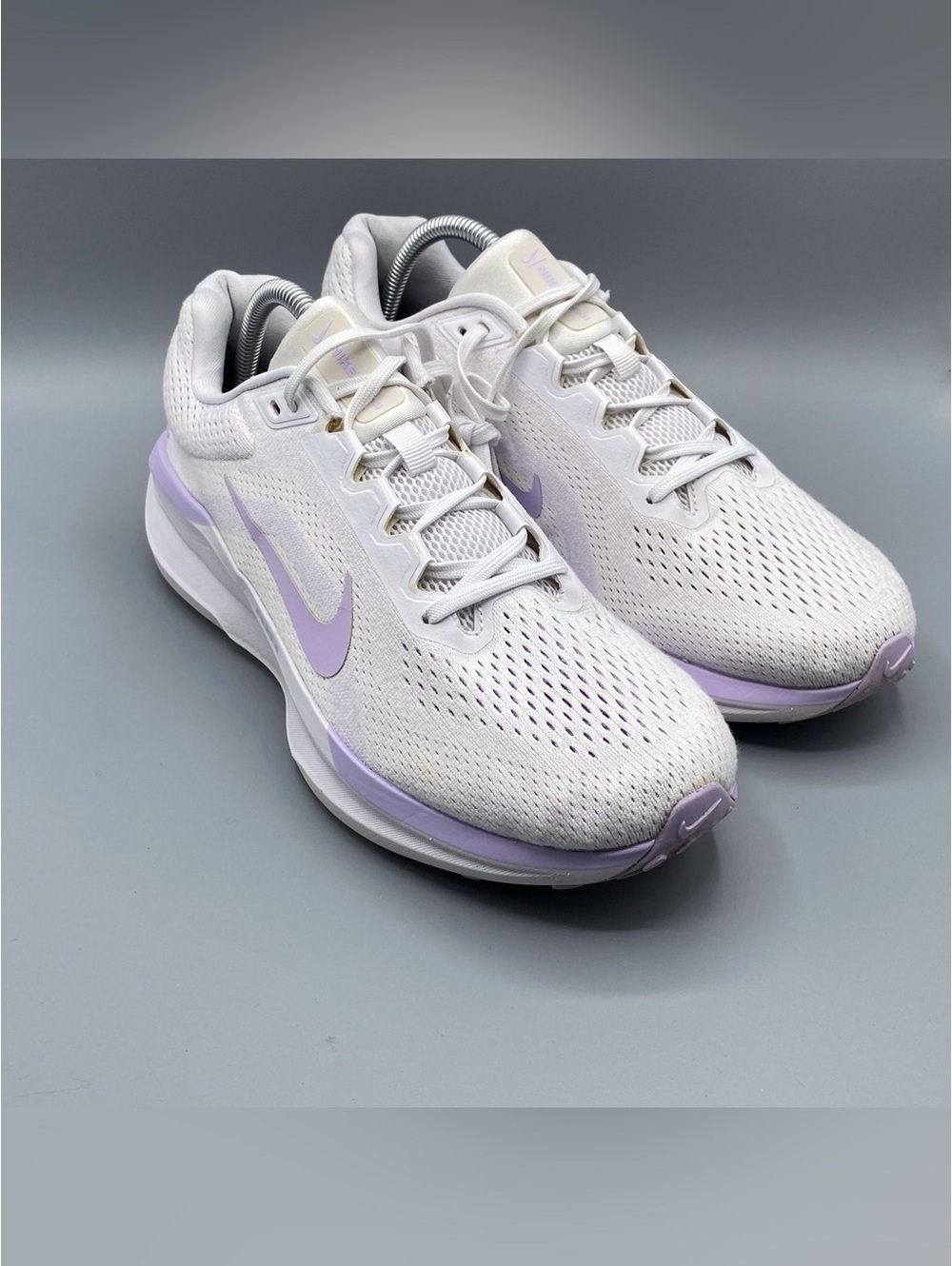 Nike White Lavender Mesh Lace-Up Women’s Sneakers